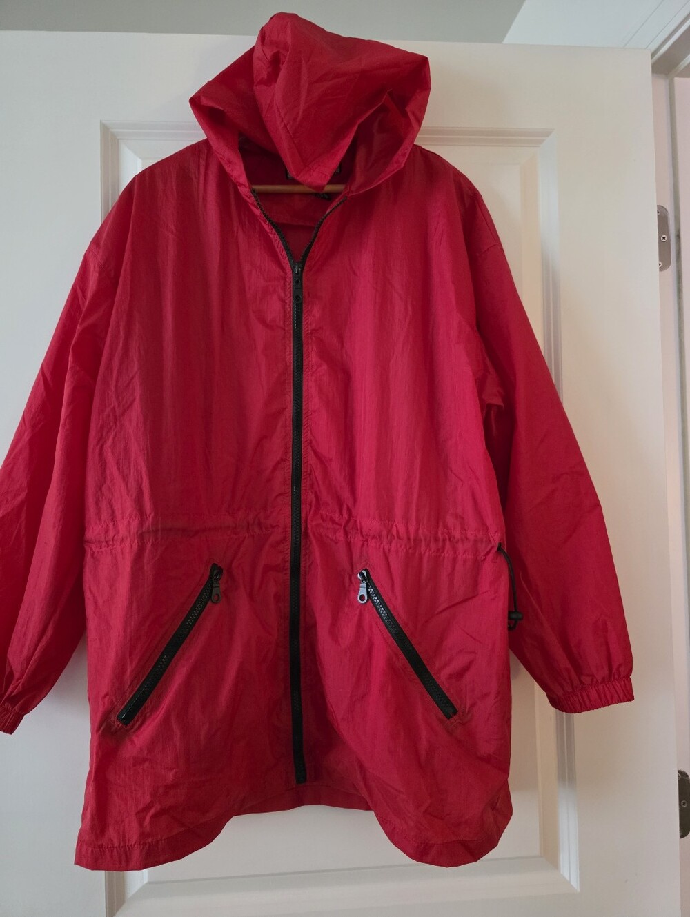Vintage 90s Rain Essentials Windbreaker Cinch Waist Mens S/M Classic Granola